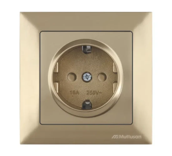 Контакт шуко единичен 16А голд Candela Mutlusan.png